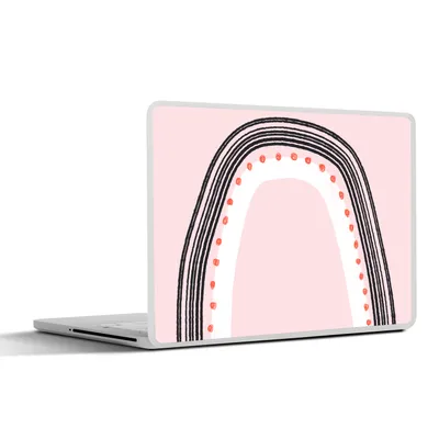 Produktbild von MuchoWow® Laptop Aufkleber Sticker Cover Regenbogen - Minimalismus - Rosa 40x30 cm - Laptop Dekoration - Selbstklebend