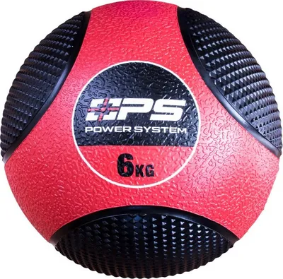 Image de Power System Medicine ball 6 kg noir rouge