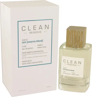 A perfume bottle and its packaging are displayed against a white background.