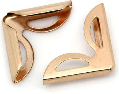 Produktbild von 4 Stück 23 x 16 x 5 mm Eckenschoner, Buchecken, schlicht Rosegold
