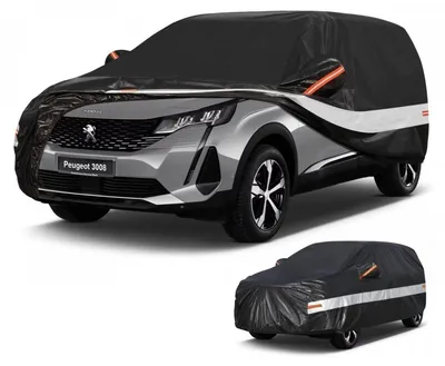Productafbeelding van Autobeschermhoes voor SUV, 10 lagen, waterdicht, voor Peugeot 3008 (2009-2025), zwart