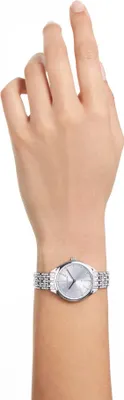 Image de Swarovski Attract Uhr, Schweizer Produktion, Voll-Pavé, Kristallarmband, Silberfarben, Edelstahl ATTRACT:FP SIL/WHITE/STS 5644062