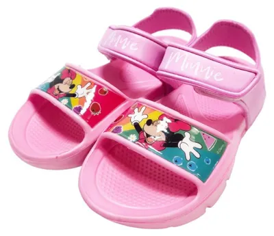Produktbild von Disney Minnie Mouse Pantoletten – verstellbarer Klettverschluss - 32 2/3, Rosa
