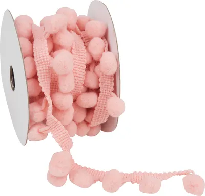 Produktbild von VBS Pompon Borte, Rolle à 2 m Rosa