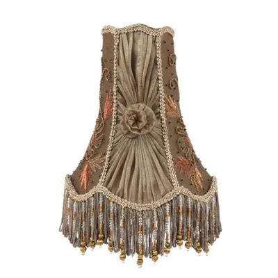 Produktbild von Baroque Collection Lampenschirm rund 18 cm 22x18x18 Stoff Braun