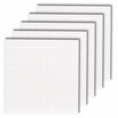 Obrázek produktu pro Velké STAVEBNÍ DESKY pro bloky standardního typu kreativní základní sada, 5 kusů 32x32 pin Bílý