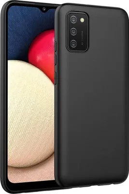 Obrázok produktu pre Silikónové puzdro pre Samsung Galaxy A02s Protective Cover Matt Black Backcover Puzdro na mobilný telefón