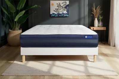 Produktbild von Actilatex tech matratze 150x190cm + Bettgestell mit lattenrost , Härtegrad 5 , Latex und Memory-Schaum , Höhe : 24 cm