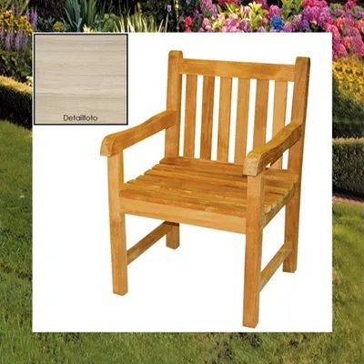Produktbild von Teakstuhl Sessel Gartensessel Teak Gartenstuhl Teakholz