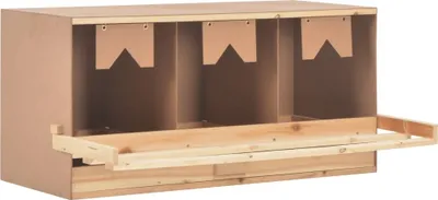 Image de Pondoir 3 compartiments 96x40x45 cm bois de pin massif