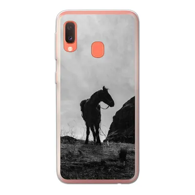 Produktbild von MuchoWow® Handyhülle Schutzhülle Hülle für Samsung Galaxy A20e Pferd - Wolken - Wiese Silikon Softcase Handy Hülle - Abdeckung