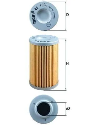 Produktbild von Ölfilter-Einsatz reinigend Ø 56,3 mm MAHLE passend für u.a. APRILIA RSV