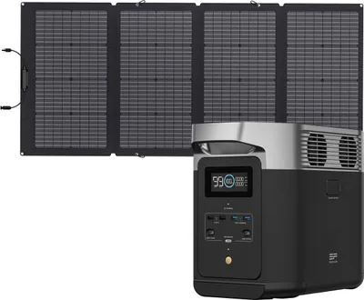 Produktbild von EcoFlow Delta 2 0% MwSt §12 III UstG 1024Wh Powerstation mit 220W Solarpanel