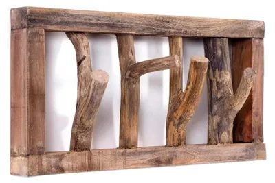 Produktbild von Wandgarderobe | 45x23x10-13 cm (BxHxT), Treibholz | Farbe: natur-vintage