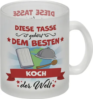 Produktbild von Bester Koch der Welt Glas Tasse