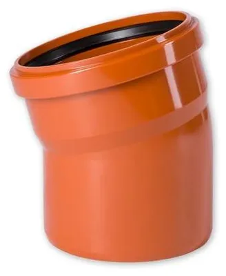 Produktbild von KG Bogen DN 125 15° KGB Winkel Kunststoff Abwasserrohr Abflussrohr Kanalrohr