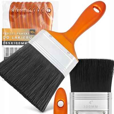 Produktbild von TRCR Flachpinsel 100 mm Lackierpinsel Synthetik 10 Stück