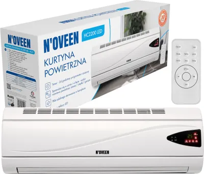 A product box and the product itself are shown, along with a remote control.