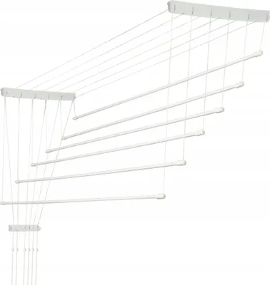 Produktbild von Deckenmontierter Wäschetrockner - Hängetrockner für Wäsche - 6 Stangen - 150 cm - Für Bad - Robust und langlebig