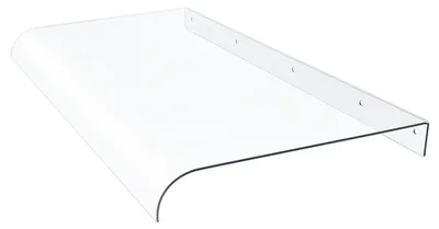 Immagine prodotto di Ame - Set 3 Pensiline Tettoia da Esterno 153x35,5 cm in Policarbonato Trasparente