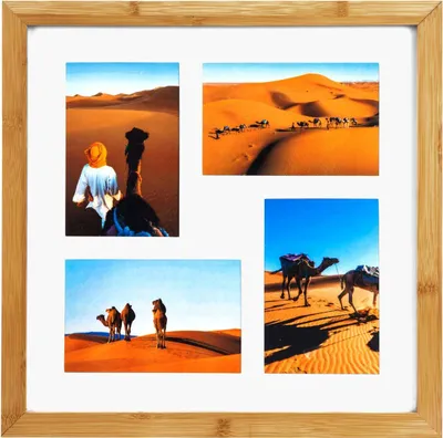 Image de Galerie Cadre Bambou pour 4 photos 10x15 cm
