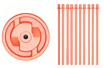 Image de 1 capuchon de bobine + 10 fils de coupe en nylon pour coupe-bordures à batterie