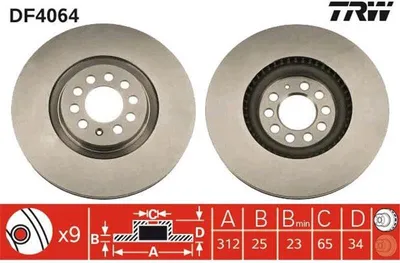 Produktbild von TRW Bremsscheiben (2 Stück) Vorderachse DF4064