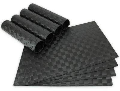 Produktbild von Tischsets MODERN 8er Set Schwarz als Tischuntersetzer