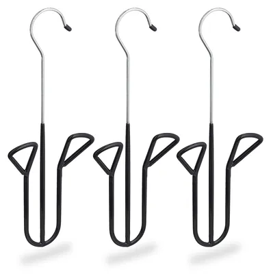 Productafbeelding van Relaxdays schoenenrek, set van 3, met antislipcoating, geschikt voor verschillende soorten schoenen, hoogte x breedte x diepte 33,5 x 14 x 4 cm, zwart