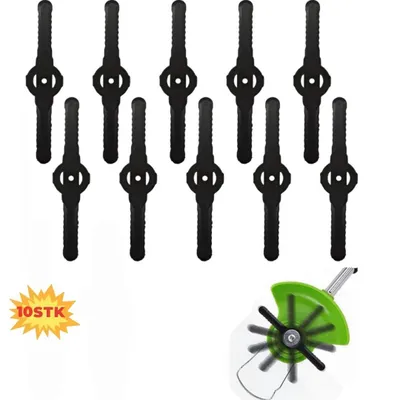 Produktbild von 10 Stück Ersatzmesser Rasentrimmer, Ersatzklingen aus Kunststoff