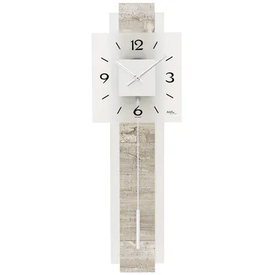 Produktbild von AMS W7471 Pendelwanduhr mit Betonstruktur und Aluminium