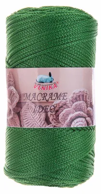 Vlnika Macrame Ideo 250g Makrameegarn und Häkelgarn in der Farbe Grün.
