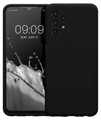 Produktbild von kwmobile Hülle kompatibel mit Samsung Galaxy A13 4G - Hülle Silikon gummiert - Handyhülle - Handy Case in Schwarz matt