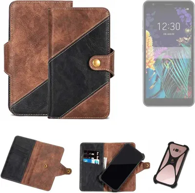 Produktbild von K-S-Trade Handyhülle Schutzhülle Bookstyle Case kompatibel mit LG Electronics K30 (2019) Klapphülle Cover Hülle Schutztasche 1x