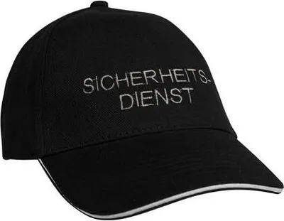 Produktbild von Baseballcap mit Einstickung Sicherheitsdienst 68135 Color - schwarz