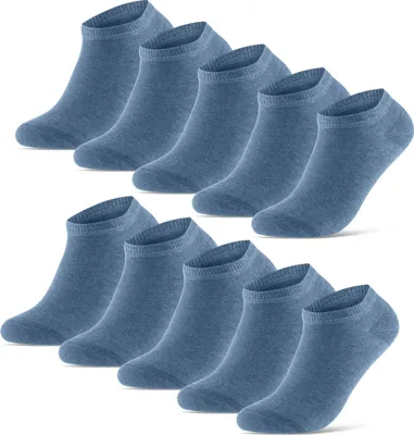 Produktbild von 10 Paar Sneakersocken Damen & Herren Basicline 70202T - Jeans ( 43-46 )