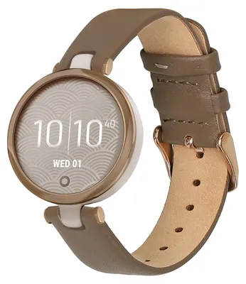 Obrázek produktu pro Kožený řemínek kwmobile pro hodinky Garmin Lily Sport – náhradní řemínek pro fitness náramek – vyměnitelný řemínek pro chytré hodinky – šedá barva