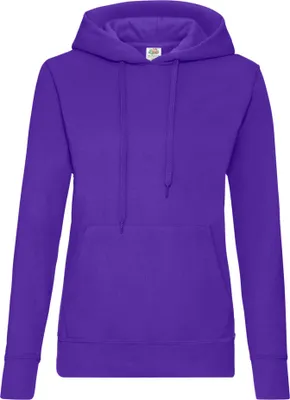 Produktbild von Fruit Of The Loom Lady Fit Pullover mit Kapuze BC363 (2XL) (Lila)