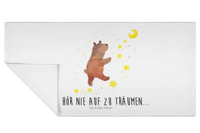 Produktbild von Mr. & Mrs. Panda Handtuch Bär Träume - Weiß - Geschenk, Flauschtuch, gesichtshandtuch, Teddy, Traum, Träumen, Traumdeutung, Händehandtuch, Baumwollhandtuch, 50x100