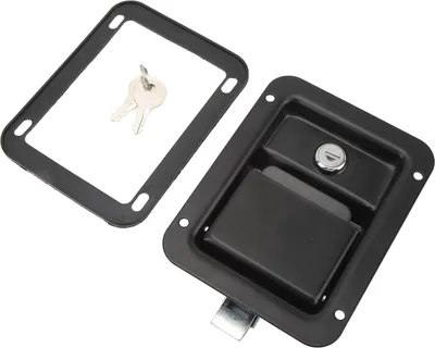 Produktbild von Werkzeugkasten-Griffriegel mit 2 Schlüsseln, bündige Montage, Stahlkonstruktion, robust, für Wohnmobile, LKWs, Anhänger, Wohnmobile