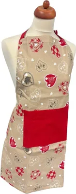 Obrázok produktu pre HOME ELEMENTS Kuchynská zástera 60*80 cm, vianočné srdce