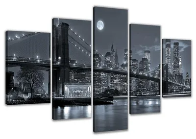 Produktbild von 6314 New York Skyline Leinwandbild 5-teilig 200x100 cm