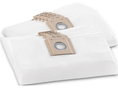 Image de Lot de sacs filtrants en non-tissé, x10 KARCHER 6.904-335.0 pour T 7/1 - BV L 5/1 et BVL 3/1
