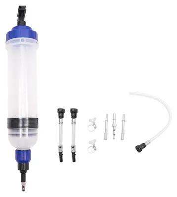 Obrázek produktu pro Odsávací pumpa na olej, 1500 ml - Ruční pumpa s adaptérem - Manuální odsávací pistole - Vhodná pro brzdovou kapalinu/chladicí kapalinu - Moderní design - Objem 1,5 litru - Odsávač kapalin