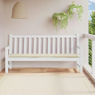Produktbild von vidaXL Gartenbank-Auflage Creme 200x50x4 cm Oxford-Gewebe