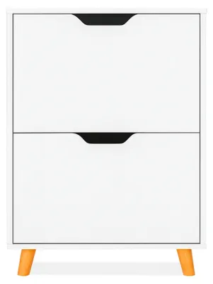Immagine prodotto di Emma - Scarpiera Salvaspazio 2 Ante 55x82x25 cm 12 Paia in Legno Bianco