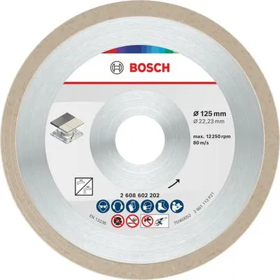 Image de Bosch 2608602201 Bosch Diamanttrennscheibe 115x22,23 Stand. for Ceramic