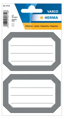 Immagine prodotto di HERMA etichette scolastiche neutre grigie rigate 82x55 mm