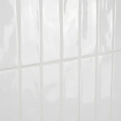 Produktbild von Fliese Creta-25 Weiß Weiß Glänzend | 5x25 cm | 0.75 m²/s