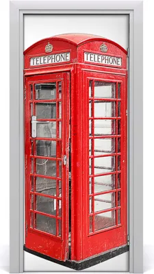 Produktbild von Tulup Türaufkleber 85x205 cm Dekorative Aufkleber Selbstklebend Wasserdichte Tapete Abnehmbar Schlafzimmer Wohnzimmer Wohnkultur - Telefonzelle